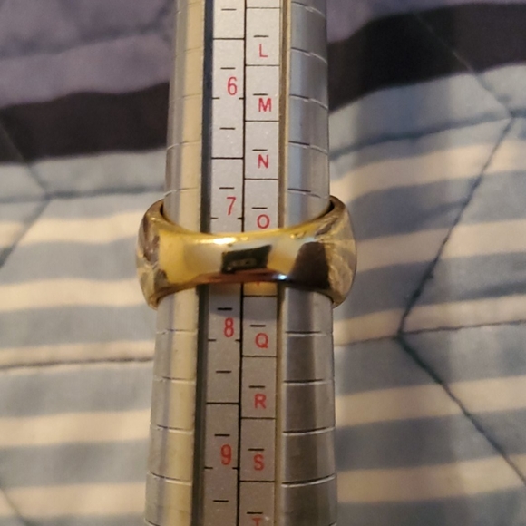 Purple Paradise Golden Enamel Crystal Ring Sz 7.5 - Picture 9 of 11